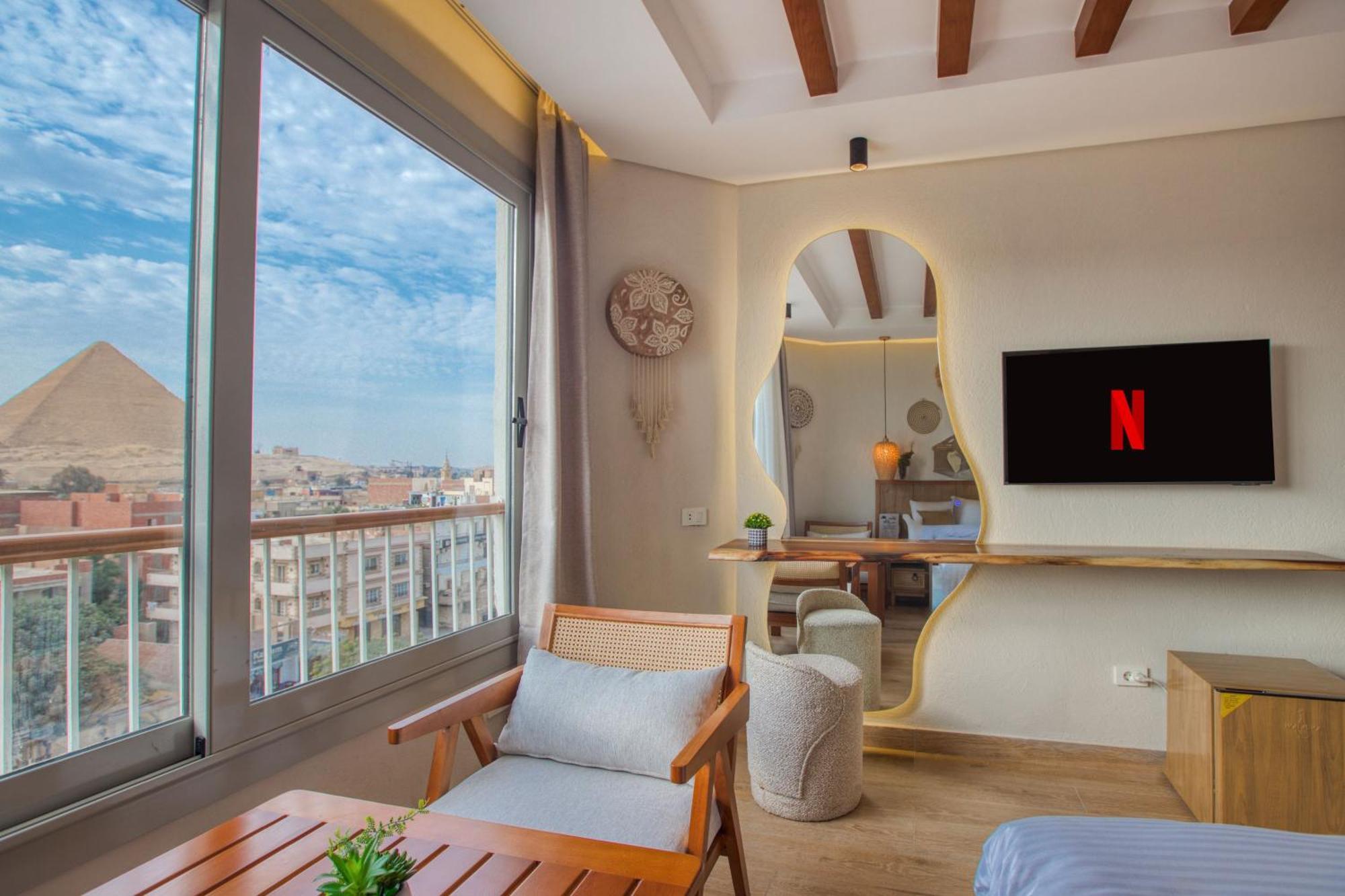 Galaxy Pyramids View Inn Kafret el-Gabal エクステリア 写真