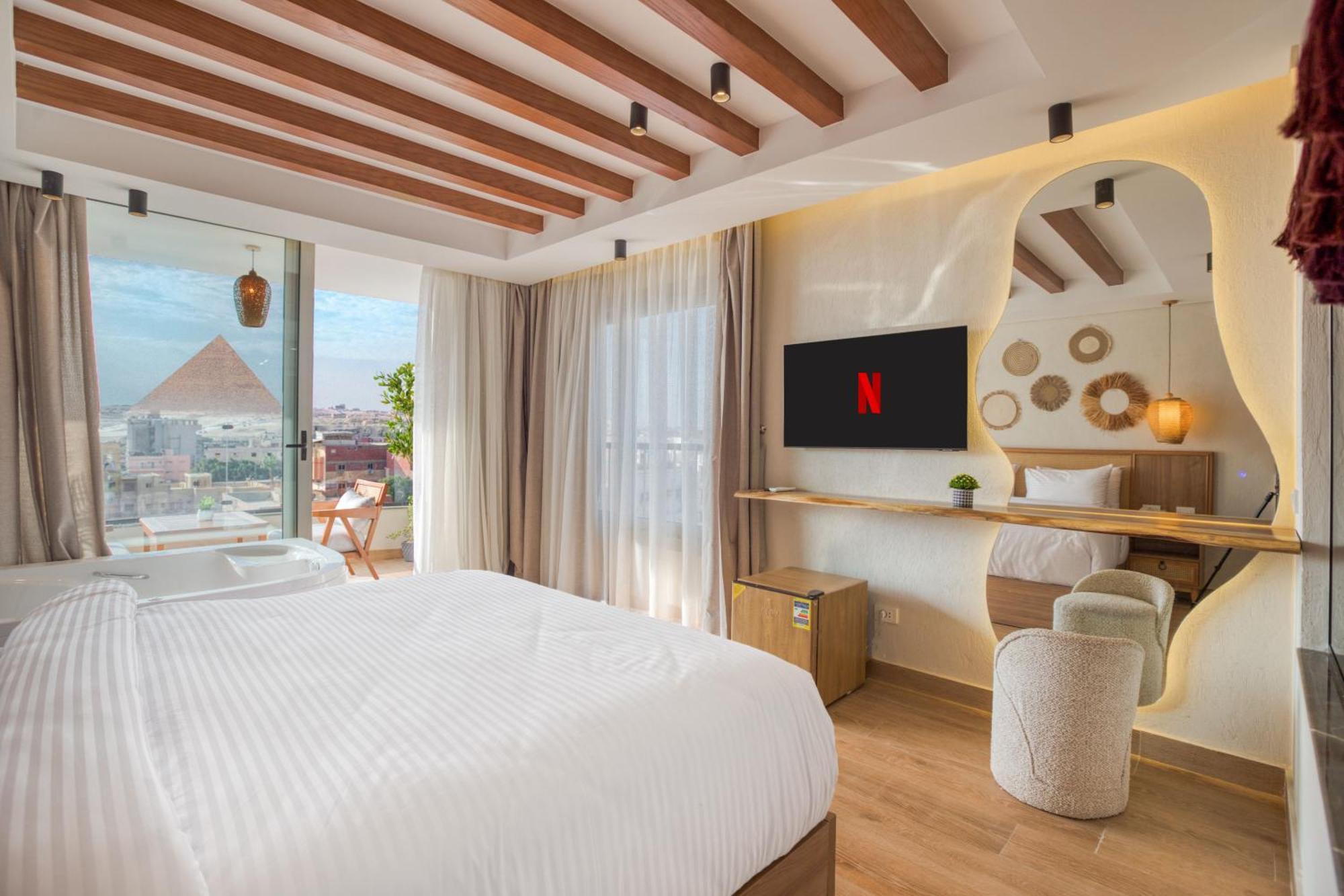 Galaxy Pyramids View Inn Kafret el-Gabal エクステリア 写真
